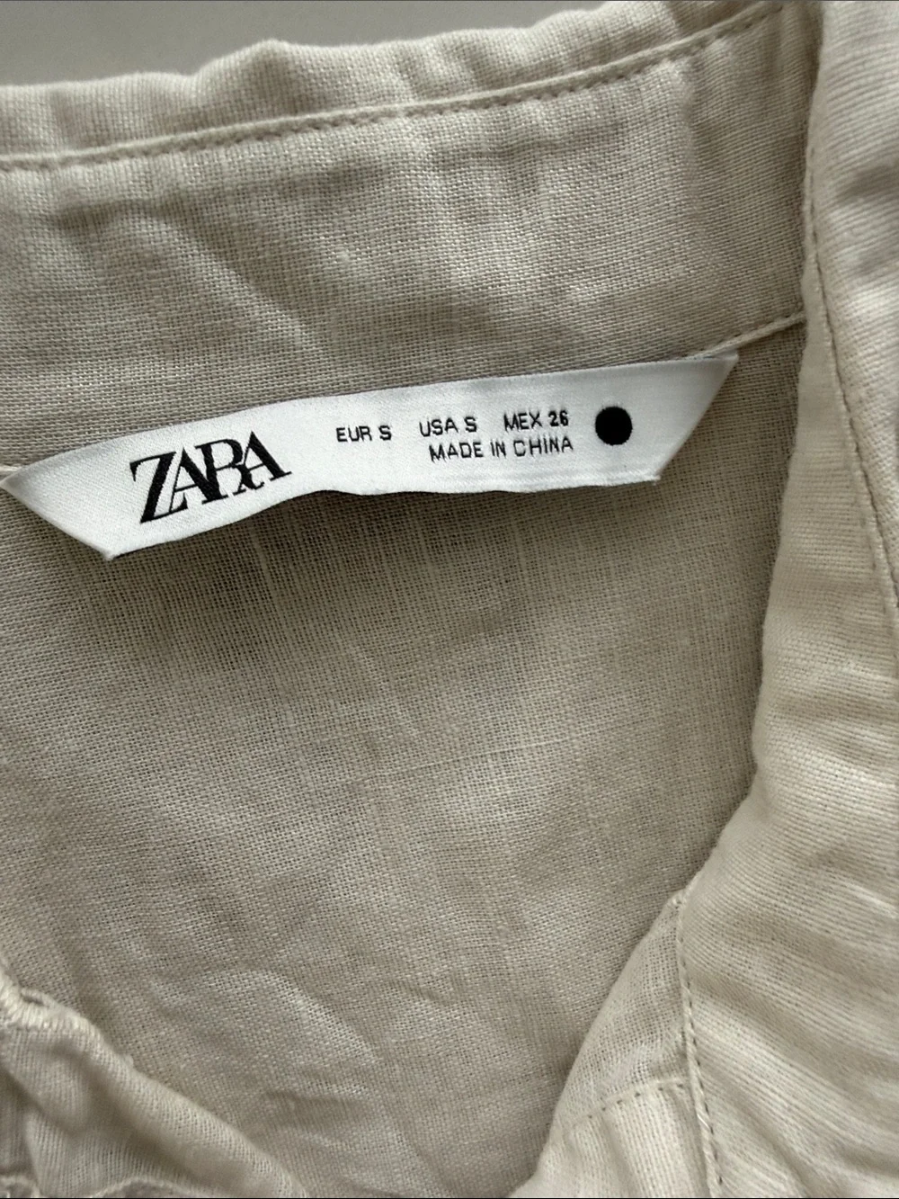 ZARA Linen Embroidered Shirt & Trousers